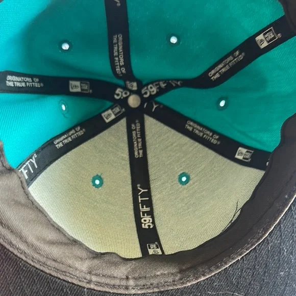 New Era Florida Marlins Teal Fitted Cap - Picture 3 of 5